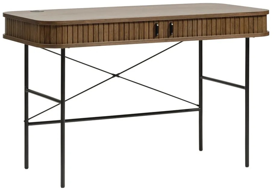 Íróasztal tölgyfa dekorral 60x120 cm Nola – Unique Furniture