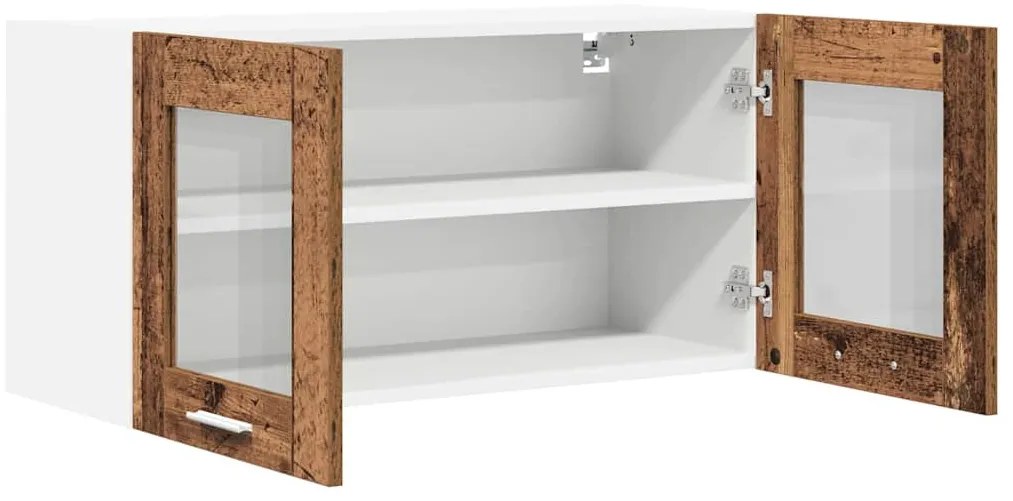 Függő szekrény Riga Régi fa és fehér 80 x 31 x 40 cm Faanyag
