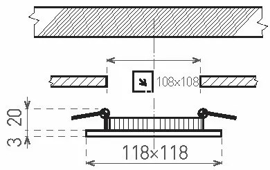 LED Fürdőszobai beépíthető lámpa VEGA LED/6W/230V 3800K 11,8 cm IP44
