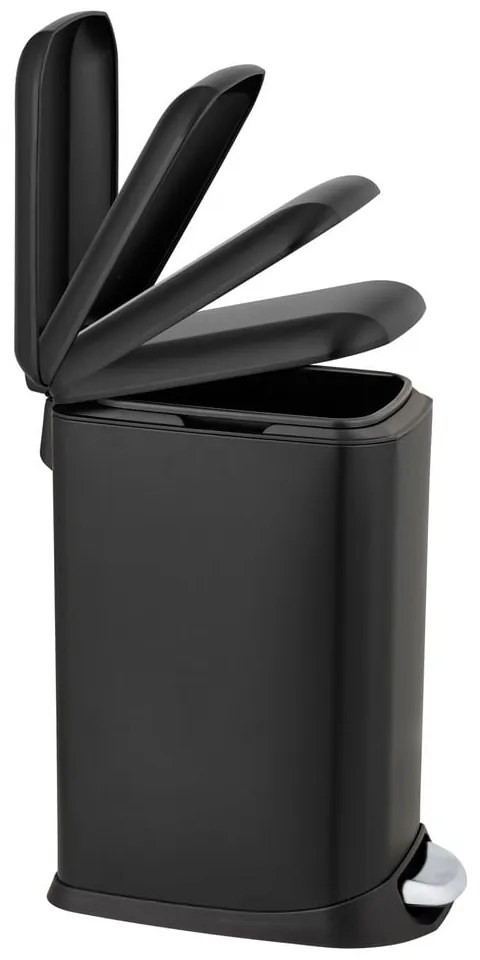 Matt fekete acél pedálos szemetes 20 l Design – Wenko