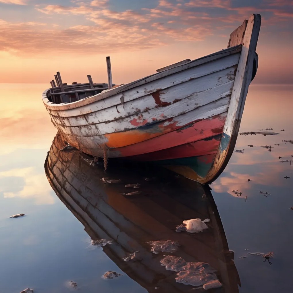 Poszter 80x80cm Eldugott kikötő