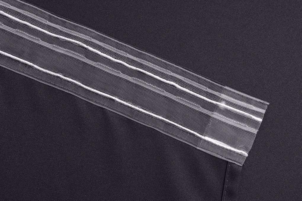Sötétszürke OXFORD függöny 140x270 cm Felfüggesztés: Hullámos sínszalag