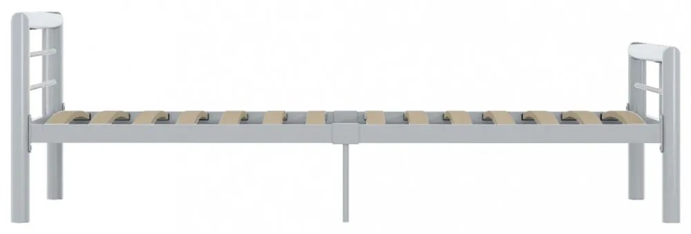 szürke és fehér fém ágykeret 100 x 200 cm