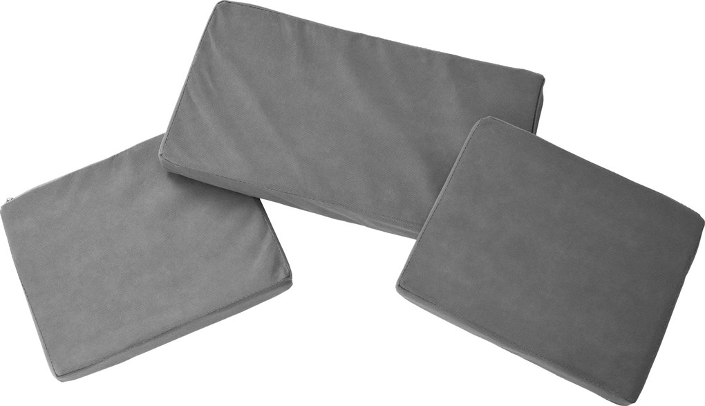 Gyerekkönyvtár ülőhellyel, fehér/szürke, FERIA