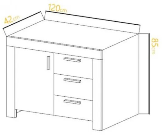 mylife lano sonoma komód 120