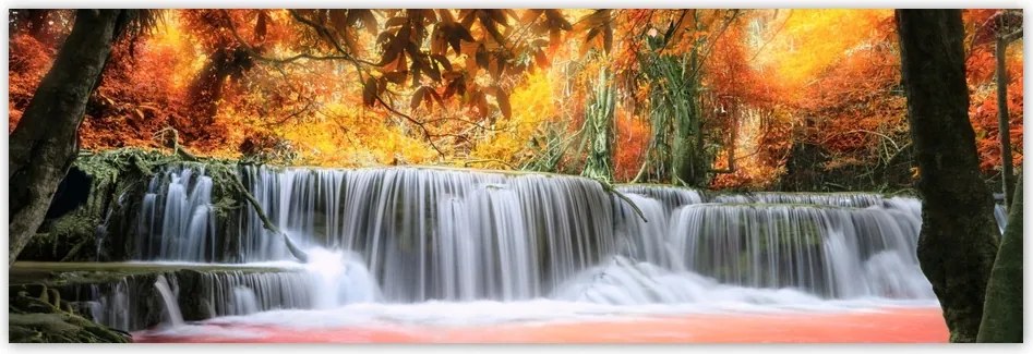 Poszterek 200x66 Narancssárga vízesés