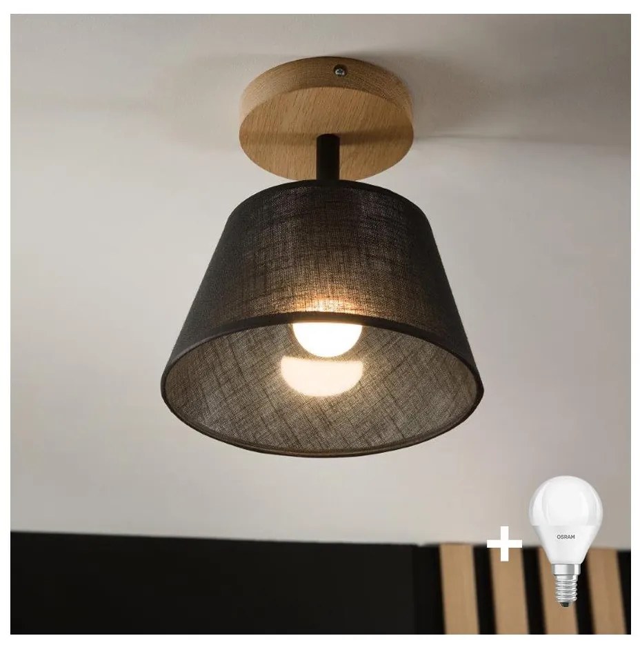 Brilagi - LED  Felületre szerelhető csillár  ANTHONY 1xE14/60W/230V tölgy/fekete