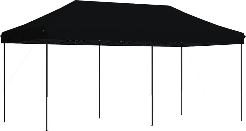 vidaXL fekete összecsukható felugró rendezvénysátor 580x292x315 cm