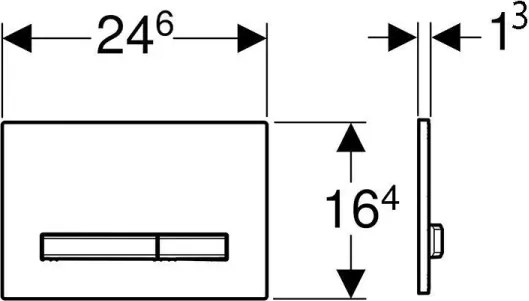 Geberit 115.788.11.2- Sigma50 öblítőnyomólap 24,6x16,4 cm fehér/matt króm