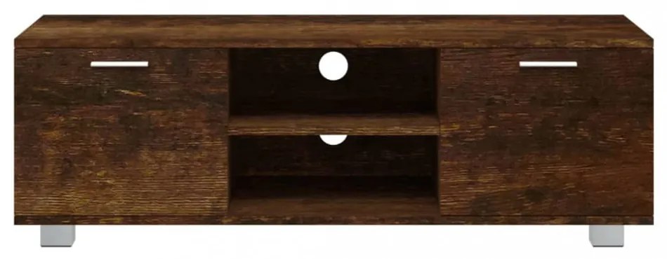 füstös tölgy színű szerelt fa TV-szekrény 120 x 40,5 x 35 cm