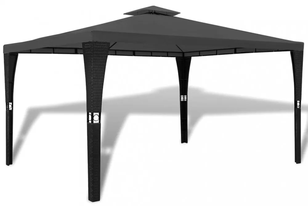 sötétszürke pavilon tetővel 3 x 4 m