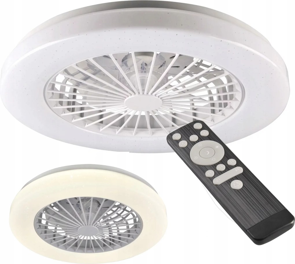 Ventilátoros Lámpa Mennyezeti Ventilátor Led Plafon 63W Cct Memória Szín Távirányító
