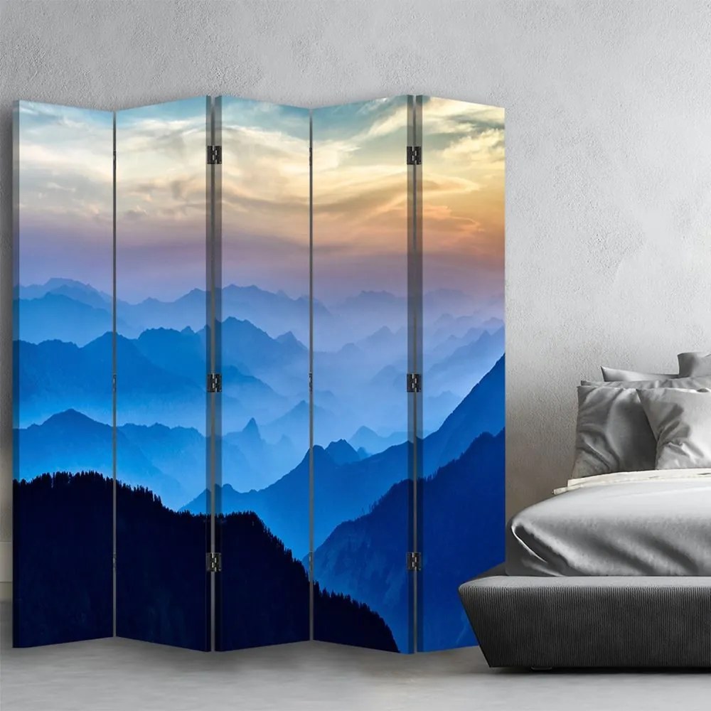 Gario Paraván Hegycsúcsok a ködben Méret: 180 x 170 cm, Kivitelezés: Klasszikus paraván