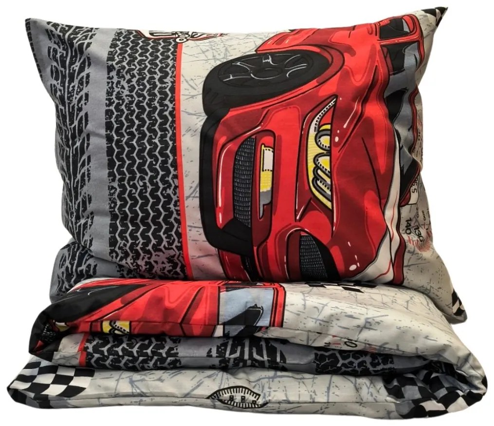 Fast Cars pamut lepedők 200x140cm+90x70cm TiaHome