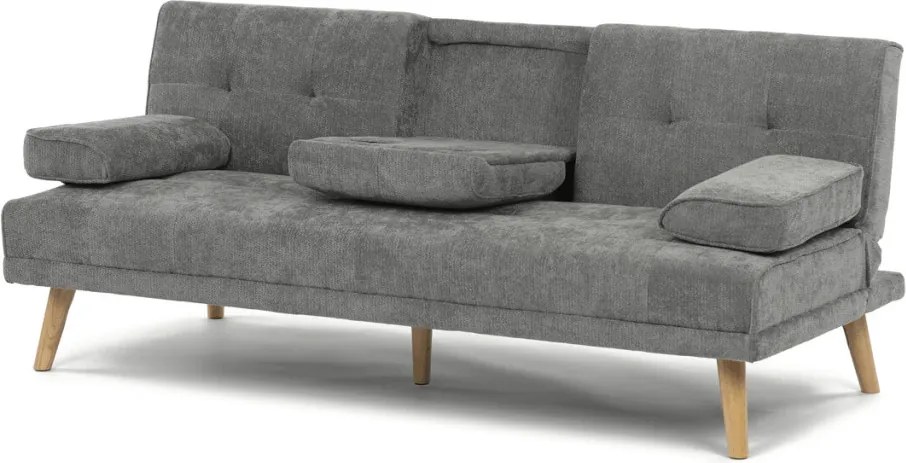 Háromszemélyes kihúzható kanapé, szürke, szövet, ASB-C3034 GREY2