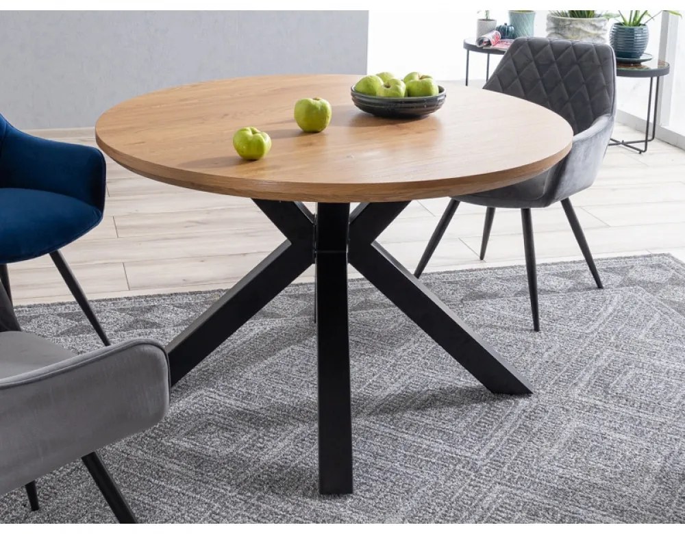 Ritmo étkezőasztal tölgy fekete 120cm