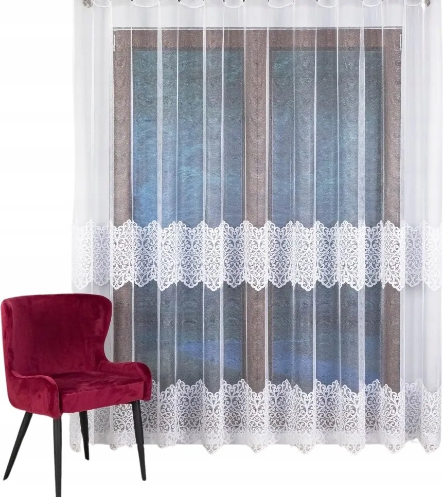 Elegáns Kész Függöny Szalaggal, Stílusos Csíkokkal, Lengyelországban Varrva 250x250