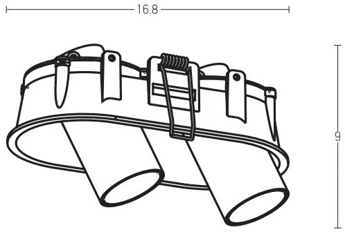 Zambelis Z11207-W - LED Beépíthető spotlámpa 2xLED/7W/230V CRI90 fehér