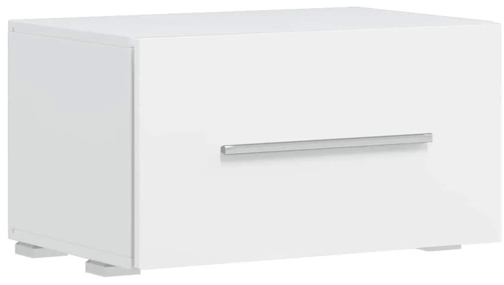 5 részes, fehér fali TV állvány szett LED világítással