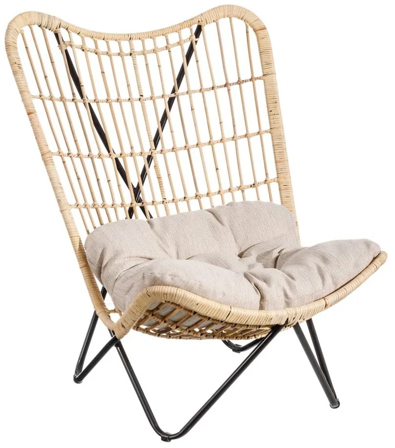 Natúr színű szőtt fotel – Ixia