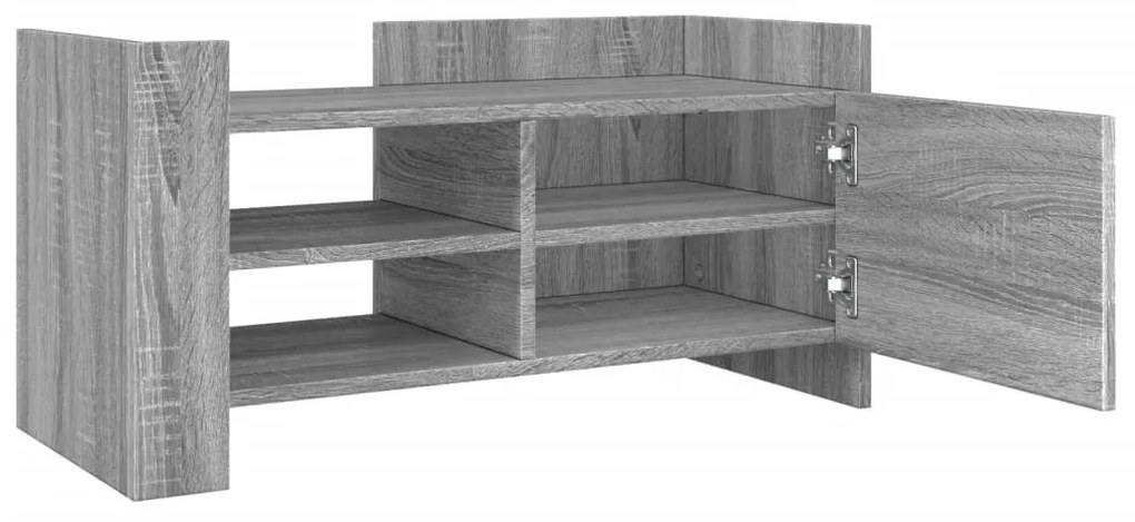 szürke sonoma színű szerelt fa TV-szekrény 80 x 35 x 40 cm