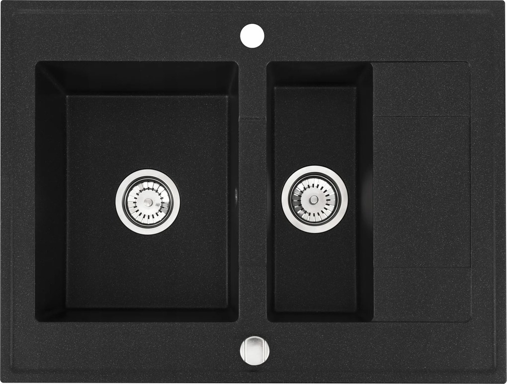 Grande 15 Gránit mosogató Konyhai mosogató másfélmedencés