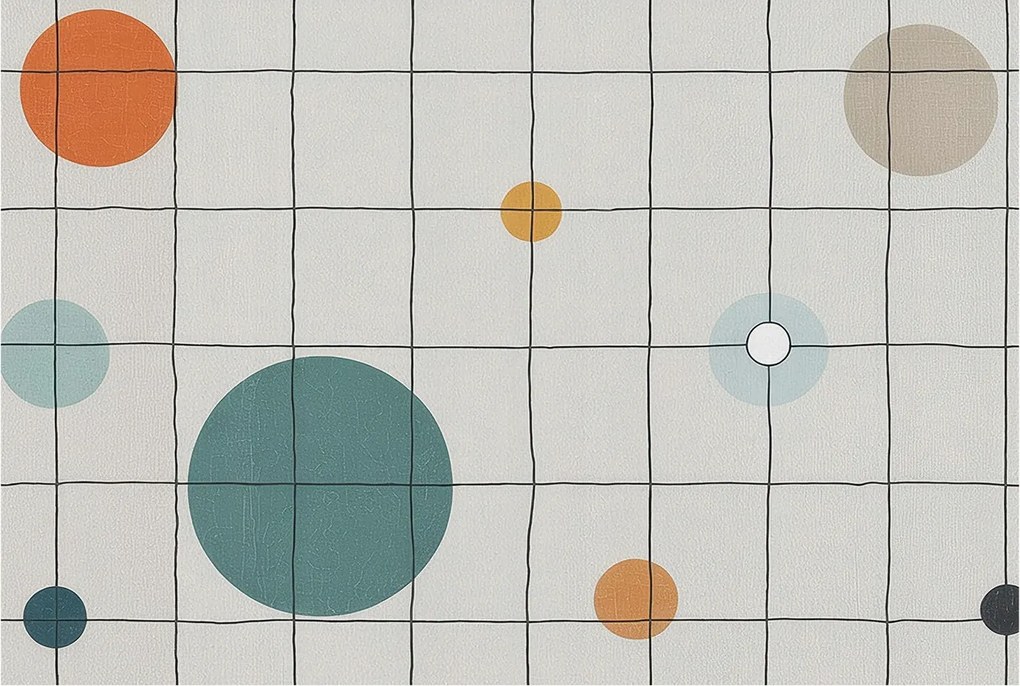 Dekoratív Fotótapéta Hálószobába Színes körök 104x70 Ragasztó