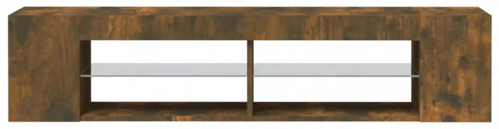 füstös tölgy színű TV-szekrény LED-ekkel 135 x 39 x 30 cm