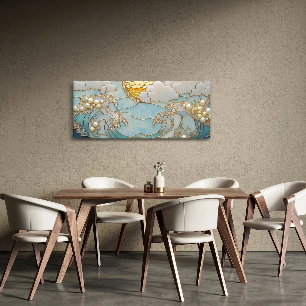 Kép - 3D gyöngyök az óceánban (120x50 cm)