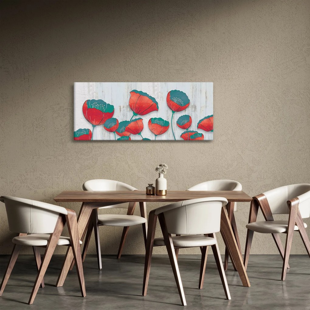 Kép - Pipacsok - kerozin (120x50 cm)