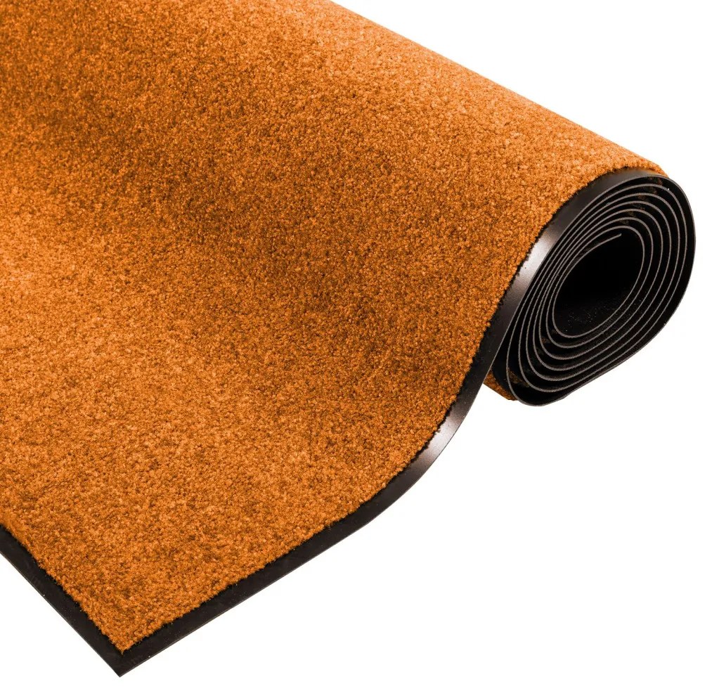 Ajtószőnyeg Narancs és Fekete 120 x 300 cm Poliamid és PVC