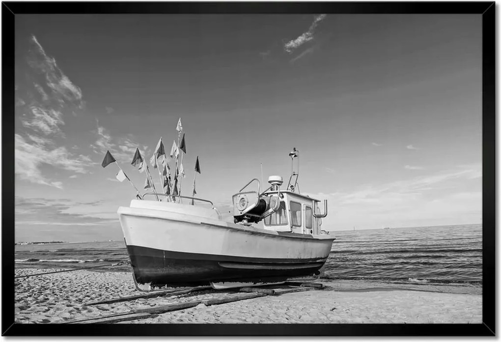 Poszterek keretben 60x40 Tengeri hajó tengerpart