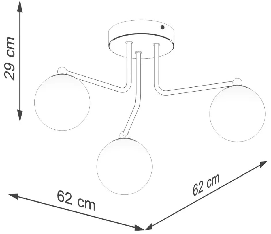 Fekete-fehér mennyezeti lámpa Beam – Nice Lamps