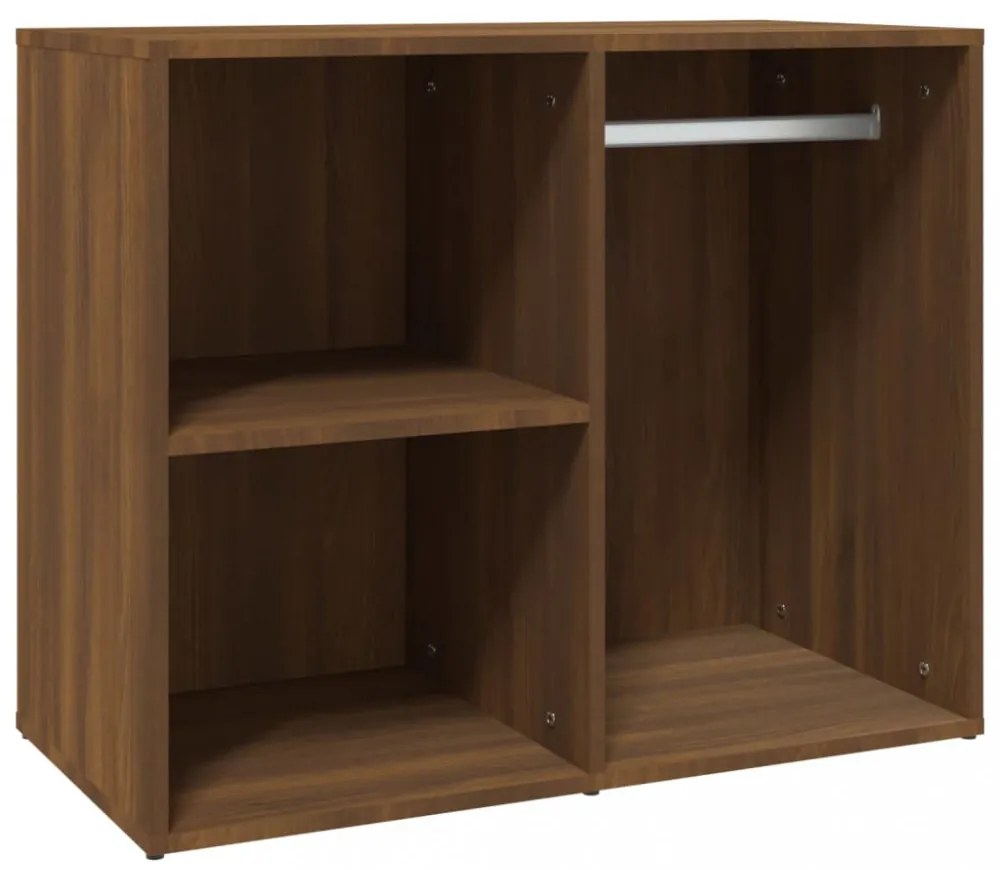barna tölgy színű szerelt fa pipereszekrény 80 x 40 x 65 cm