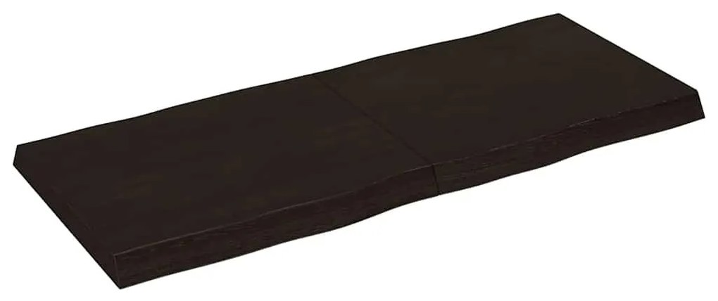 sötétbarna kezelt tömör asztallap 120x50x(2-6) cm