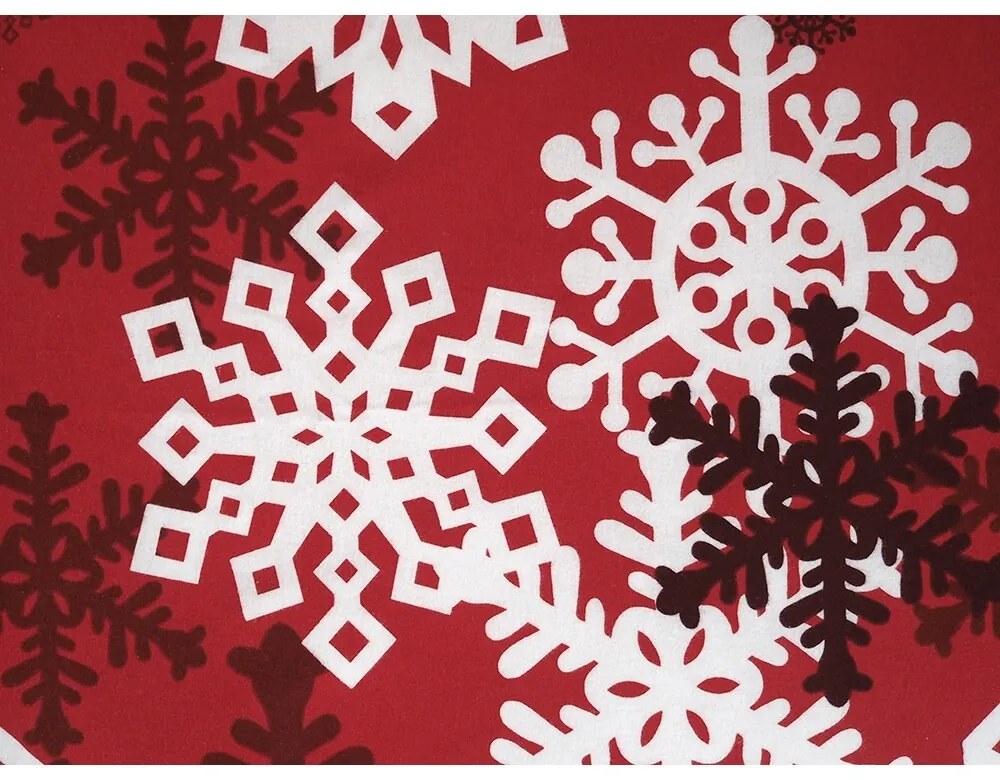 B.E.S. Petrovice Flanel ágynemű Vörös téli mese,140 x 200 cm, 70 x 90 cm