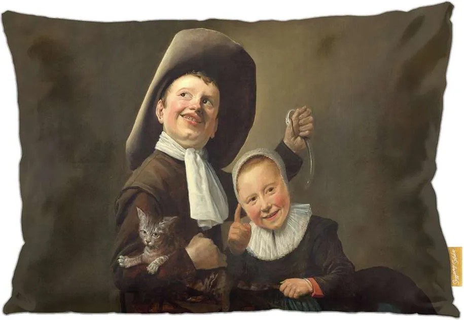 Párna Fiú és lány macskával és angolnával Judith Leyster