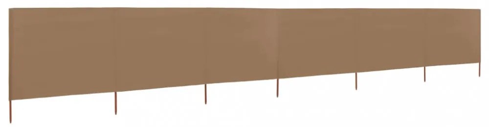 tópszínű szövet 6-paneles szélfogó 800 x 120 cm