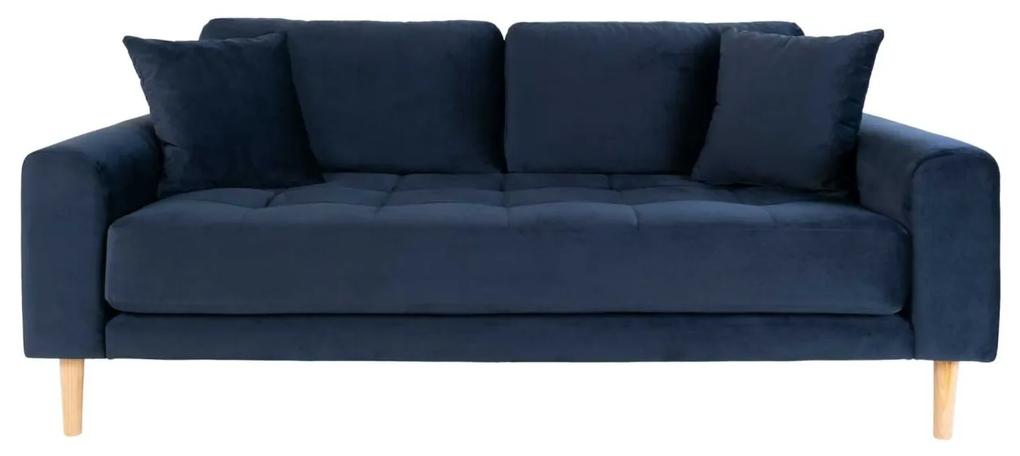 LIDO kék bársony kanapé
