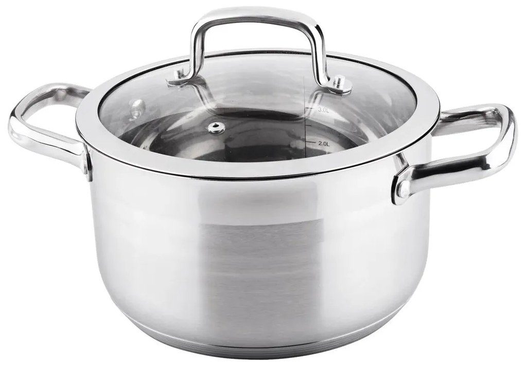 Lamart - Fazék fedővel 22 cm rozsdamentes acél