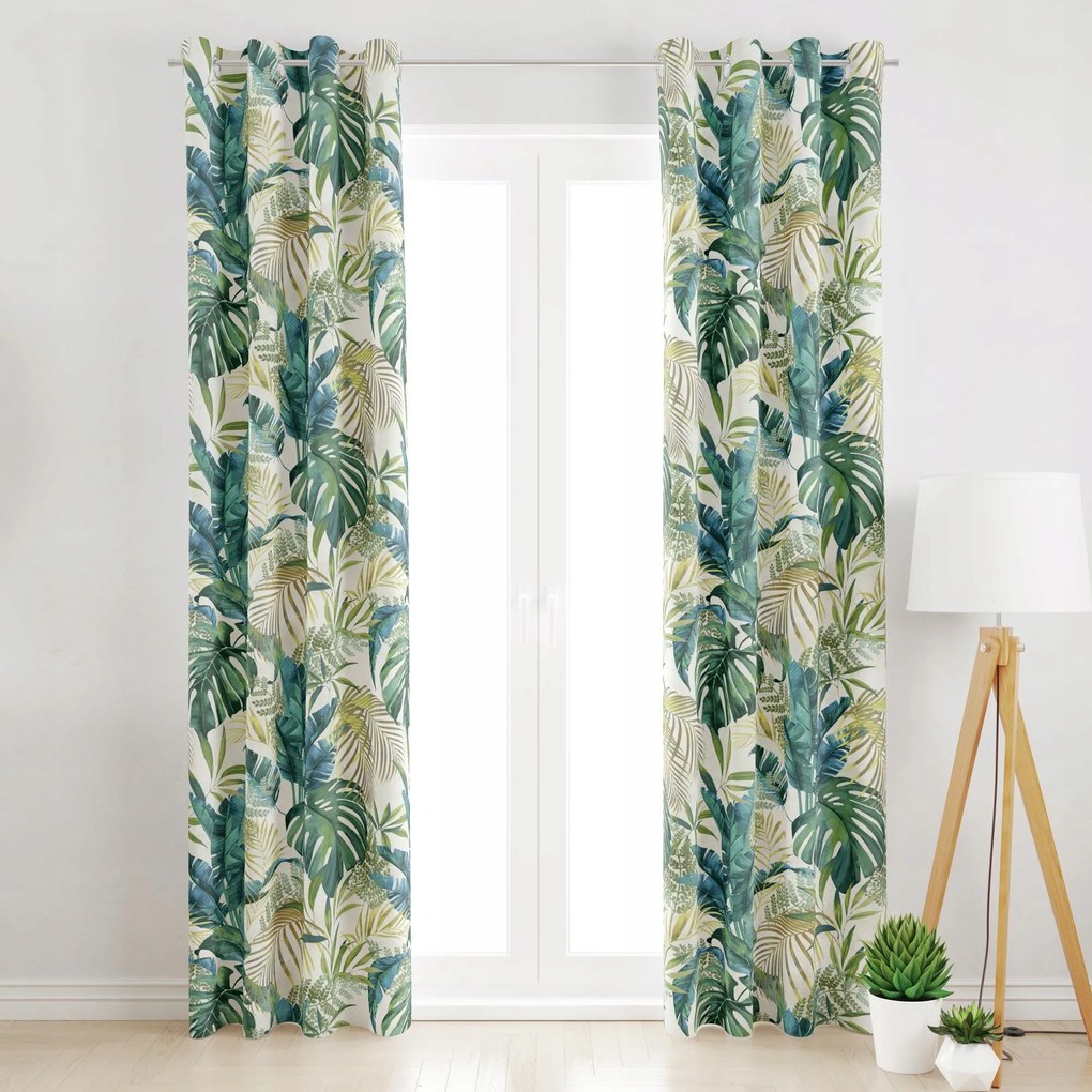 Függöny Átvezetőkkel Dzsungel 145x280