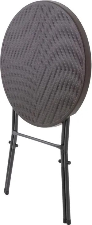 GARTHEN Kerti asztal rattan 110 cm barna
