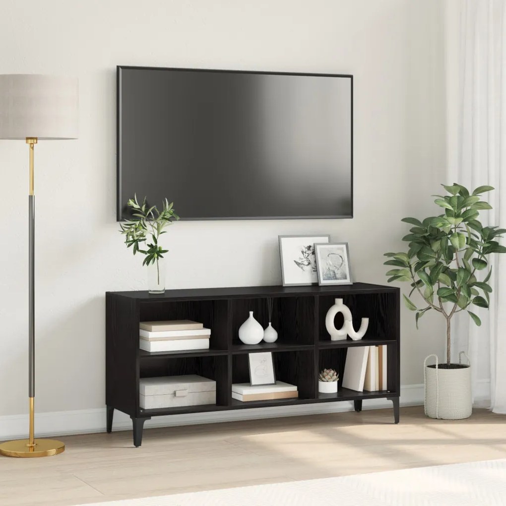 Fekete tölgy TV állvány Fekete tölgy Forgácslap Szabványos