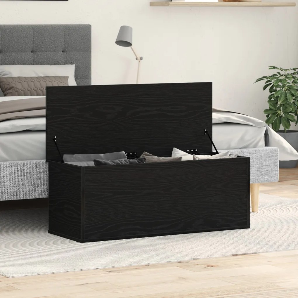 Tárolódoboz Fekete Tölgyből 102x35x35 cm Műanyag