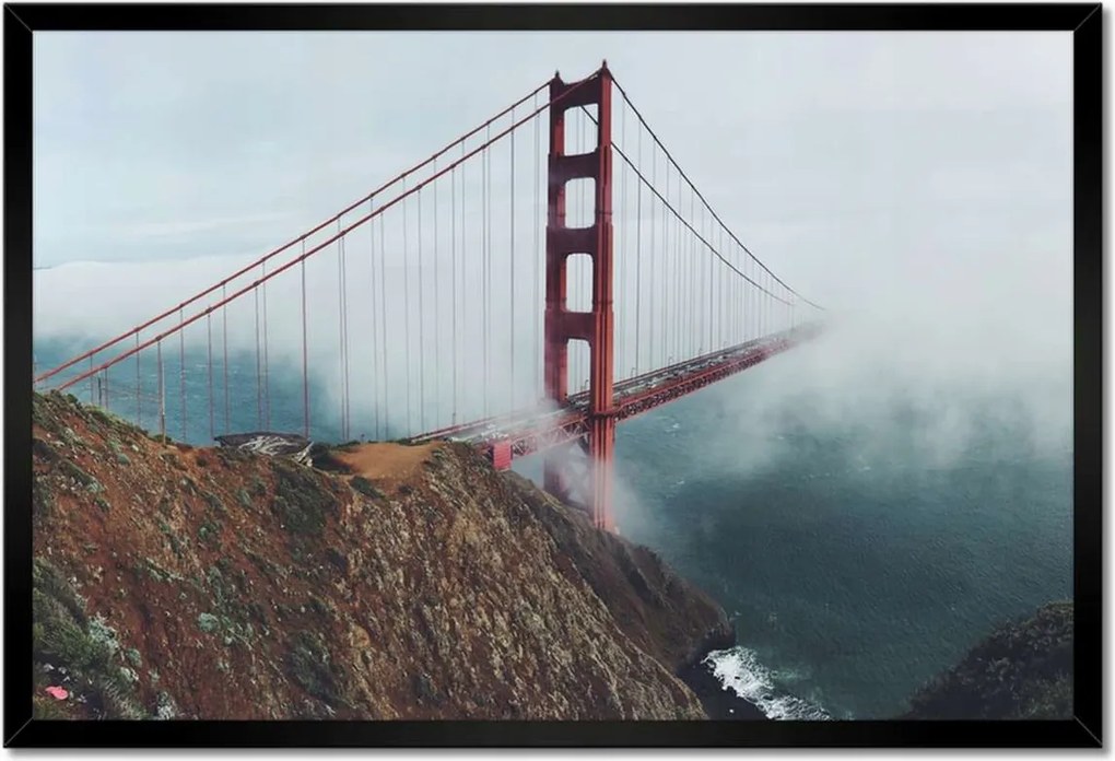 Poszterek keretben 60x40 Vörös híd az USA-ban