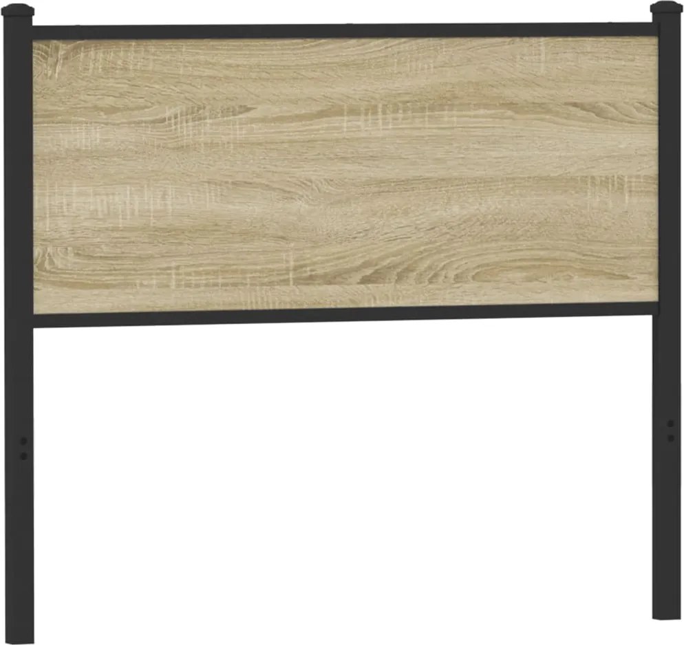 vidaXL sonoma tölgy színű szerelt fa és acél csere fejtámla 107 cm