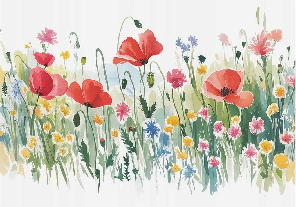 Flizelin fotótapéta Flizelin Designer Nyári rét 208x146 Ragasztó