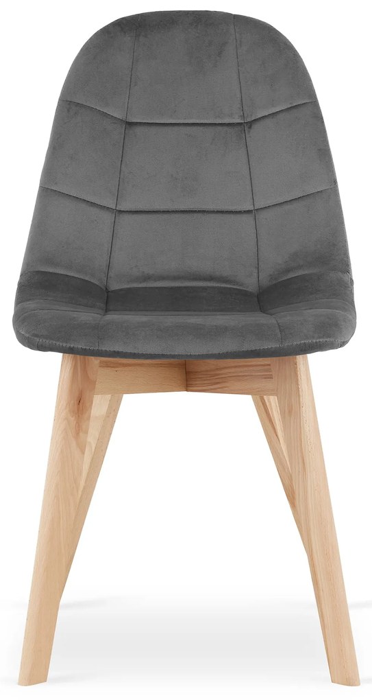 AKCIÓ Sötétszürke bársony étkezőszék BORA II. osztály