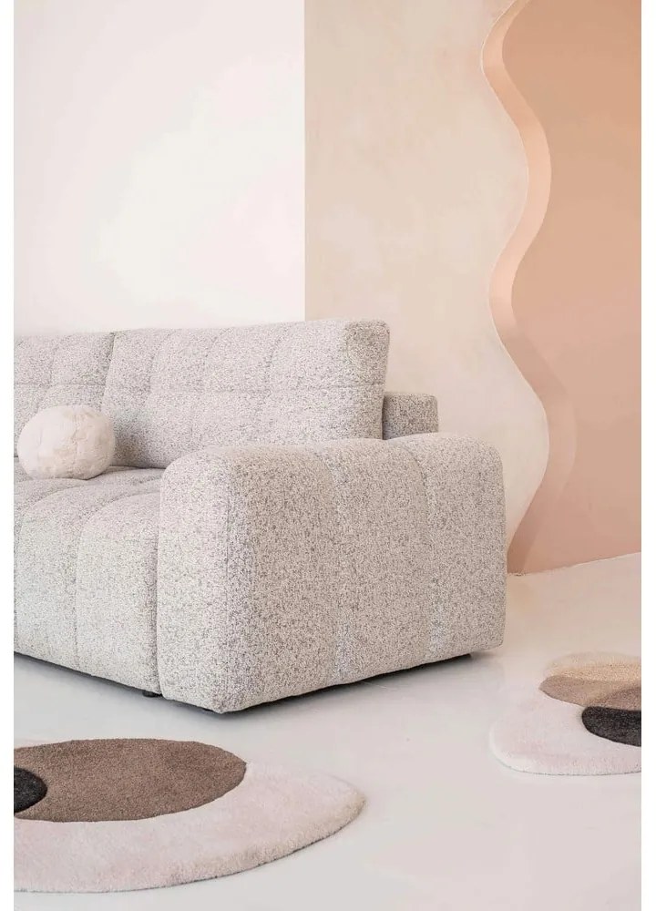 Bézs kinyitható tárolóhelyes moduláris sarokkanapé (bal oldali) Lulu – Miuform