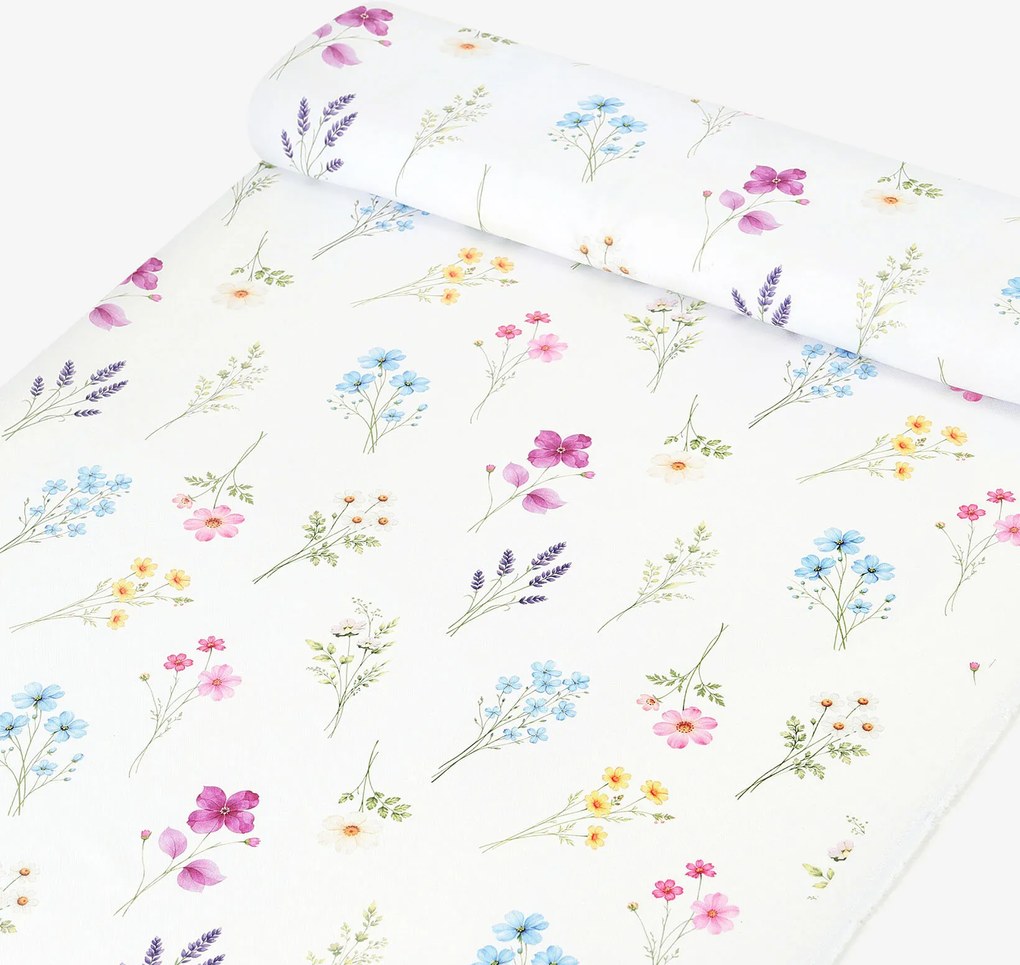 Goldea teflon szövet terítőknek - virágoskert 160 cm